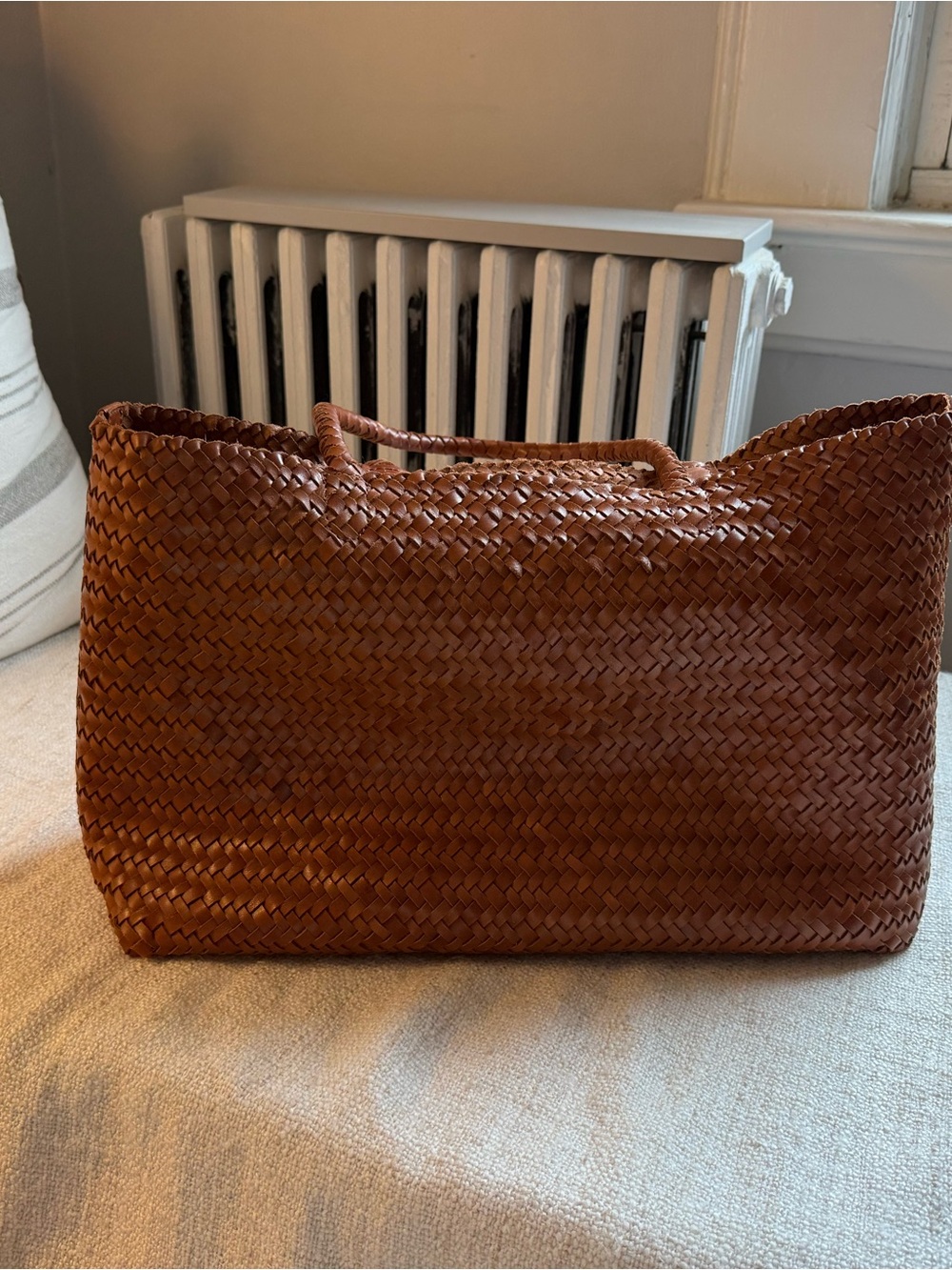 Madewell Woven Leather Transporter Tote Like New